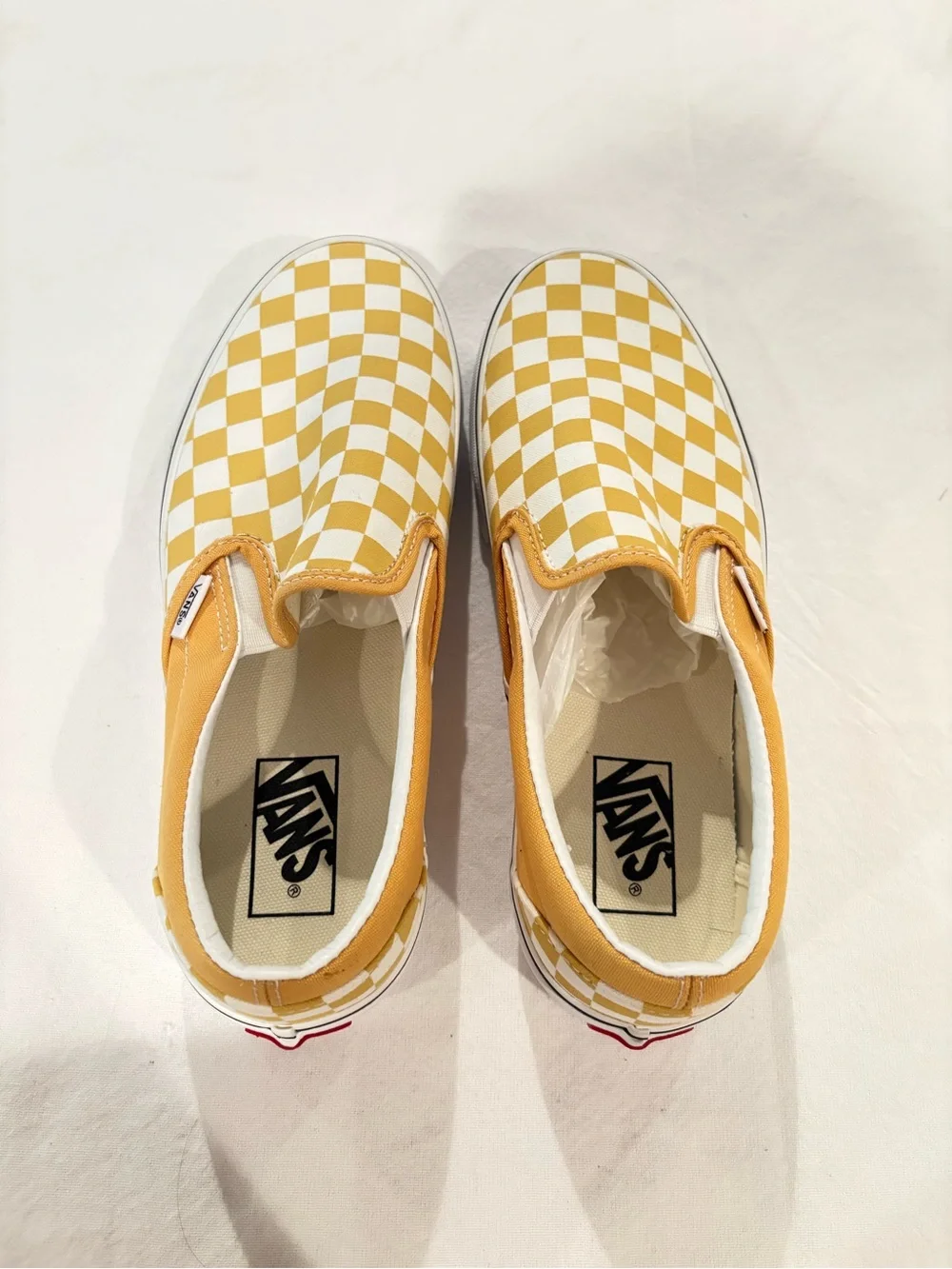 Vans Classic Slip-On Checkerboard Sneakers - Yellow & White